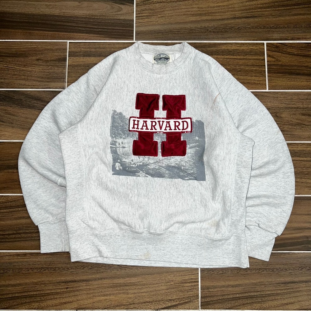 Vintage 90s Harvard Britches Reverse Weave Harvard University Sweatshirt Size L